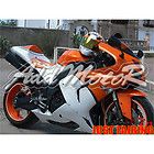 Injection Mold For 06 07 ZX10R 2006 2007 White Orange Fairing LS1604