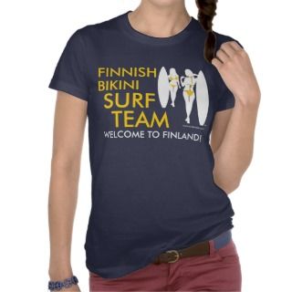 Finnish Bikini Surf Team (dark) T Shirt