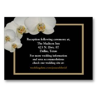 White Orchid enclosure cards Business Card