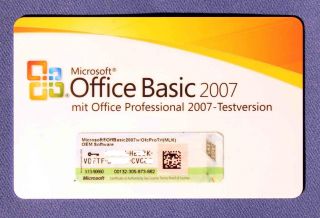 Microsoft Office 2007 Basic Edition MLK mit Word Excel und Outlook