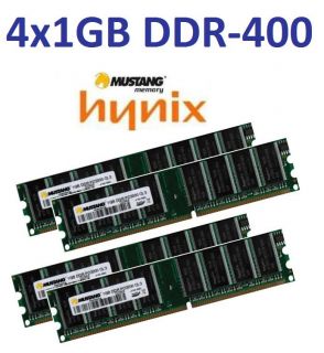 4x 1GB 4GB DDR 400 Mhz RAM DIMM Speicher PC3200 184pin