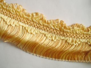 Posamenten Fransenborte Borte HOULES gold gelb 5 cm br.
