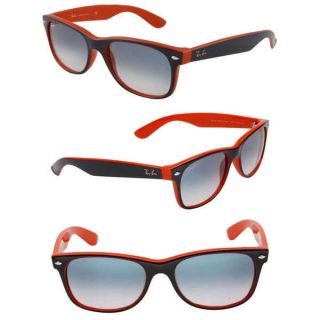 Ray Ban 2132 New Wayfarer Sunglasses Orange Blue 55mm Limited Edition