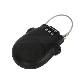 New 3 Digits Combination Number Travel Retractable Luggage Cable Lock