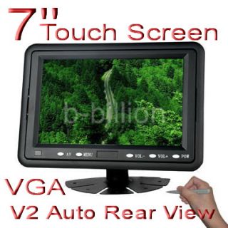 Reverse POS VGA Touch Screen TFT LCD Monitor Rear View Night Vision