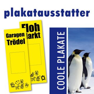 12 Motiv Plakate Garagentrödel, Flohmarkt