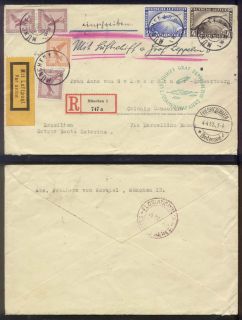 1932 Rec Cover 2 Suedamerikafahrt Muenchen Friedrichshafen Brasilien