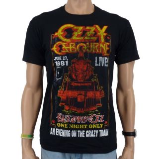 Ozzy Osbourne   Crazy Train Band T Shirt, schwarz