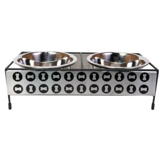 Top Paw™ Decorative Bone Double Diner for Dogs   Dog