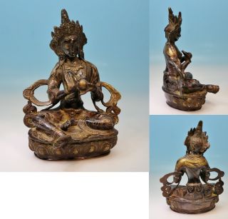Avalokiteshvara Chenrezig Buddha aus Tibet Bronze 21 cm