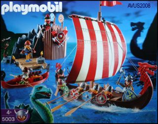 Playmobil 5003 Wikingerschiff+Motor+Schatzinsel