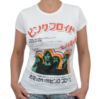 Pink Floyd   Japanese Band Girlie Shirt, white