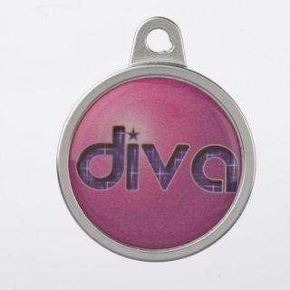 TagWorks Personalized Dome "Diva" Pet Tag   ID Tags   Collars, Harnesses & Leashes