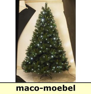 Weihnachtsbaum 180 cm 678 Spitzen +160 LED in weiss