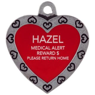 TagWorks Designer Collection Personalized Large Heart ID Tags   Summer PETssentials   Dog