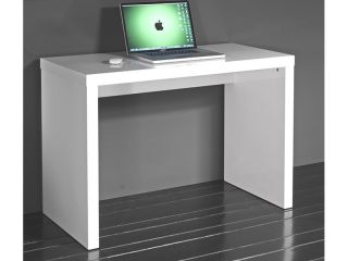PC Computertisch Arbeitsplatz Schreibtisch 110x55 Hochglanz weiß