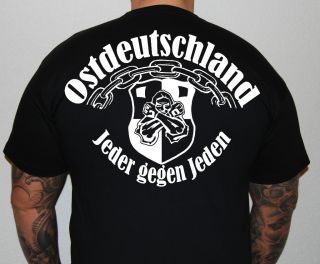 Ostdeutschland Kontakt Kampf Hooligans Fightwear T Shirt schwarz S