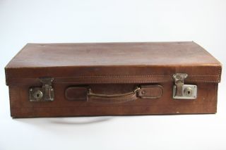 Alter Leder Koffer Reisekoffer ~1900/20 handgenäht
