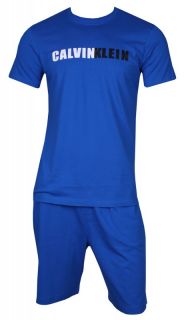 Calvin Klein Herren Schlafanzug kurz blau hellblau S M L XL M9539E PS8