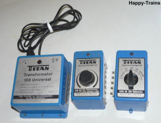 3x Titan / Trafo 108 60 VA Universal + 110 Gl + 109 M Bahnschaltgerät