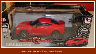 NISSAN GTR REMOTE CONTROL CAR   RED  126 SCALE LICENSED PRODUCT BRAND