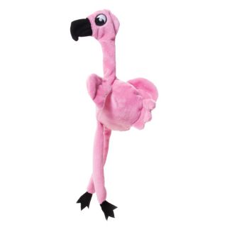 JW Crackle Heads™ Flamingo Dog Toy