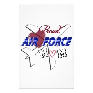 Proud Air Force Mom  Love & Airplane Stationery