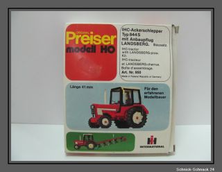 Preiser 950 IHC Ackerschlepper mit Anbaupflug Landsberg   H0 *OVP