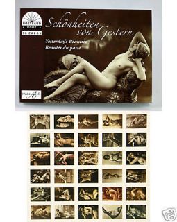 Postkartenbuch Schönheiten historische Akte 30 Postkarten Erotik