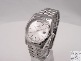 Dugena Day Date Herrenuhr Modell 4460407 Edelstahl Armband Uhren