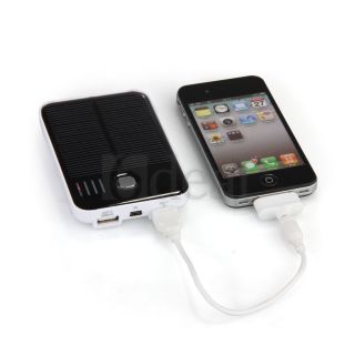 5000mAh USB Solar Ladegeraet Ladekabel Batterie Externer Akku f iPhone