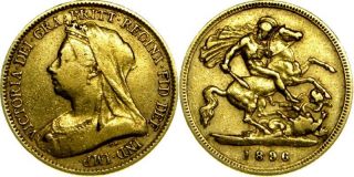 8380 Großbritannien 1/2 Sovereign 1896 GOLD