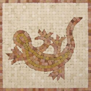 Rosone Naturstein Marmor Fliese Mosaik Gecko Rot 30,5x30,5cm