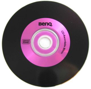 10 BENQ VInyl look CD R 80min 700MB Rohlinge Schalplatten DJ Color