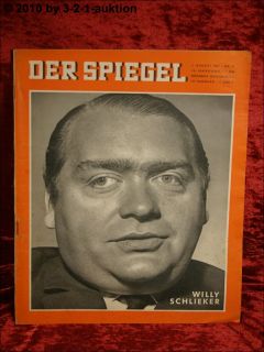 Spiegel 31/62 1.8.1962 Willy Schlieker