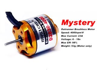 Mystery D2830 4000 Outrunner Brushless Motor for plane