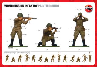 WW II Russische Infantery, Airfix Figuren 132, 02704, Neu, OVP