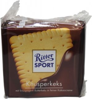 28EUR/1kg) Ritter Sport Knusper Keks Schokolade 100g 5er Pack