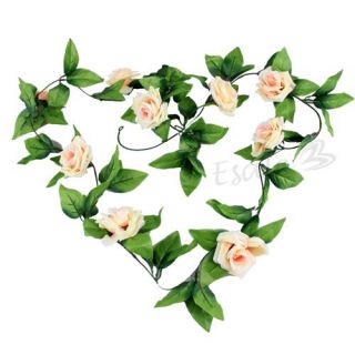 Efeu Ranke Kunstblumen Kunstpflanze Rose girlande 245cm