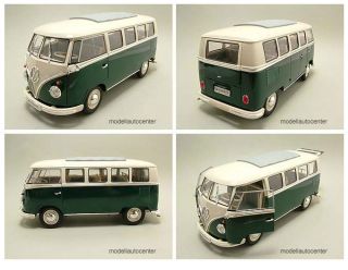 VW Bus T1 Microbus 1962 grün metallic/beige, Modellauto 118 / Welly