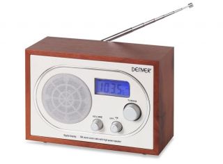 Denver TR 36 Retroradio Nostalgie Holz Uhrenradio Küchenradio
