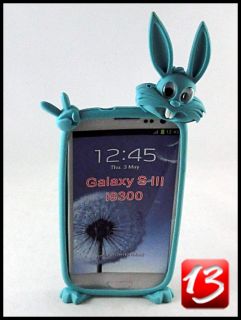 Samsung Galaxy S3 III i9300 Case Tasche Huelle Silikon Hase Rabbit