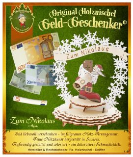 Geldgeschenk Geschenk Zum Nikolaus Holz