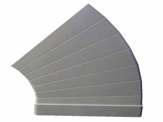 Bogen horizontal Flachkanal 60 x 204 mm 45 Grad