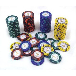 Monte Carlo Poker Room 25 Poker Chips Sport & Freizeit