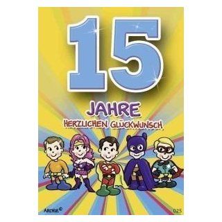 Archie Geburtstagskarte zum 15. Geburtstag Junge Mädchen rot