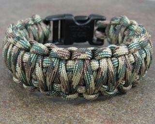 BRACCIALE TATTICO PARACORD 550 SOFTAIR CAMO MIMETICO BRACCIALETTO