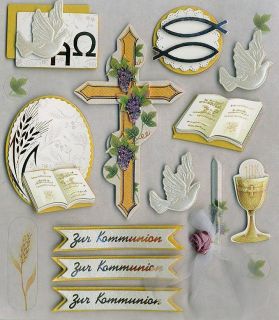 Sticker 3D * Christliche Symbole Taufe Kommunion 44 * 31ct/Stck