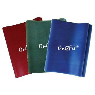 One2Fit Fitnessbänder   3 er Pack (Leicht, Mittel, Stark)   1.2 m