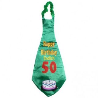 Krawatte 50 mit Musik Party Geschenk Geburtstag Happy Birthday zum 50